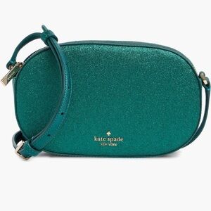 Kate Spade Green Crossbody Bag with Silver Hardware